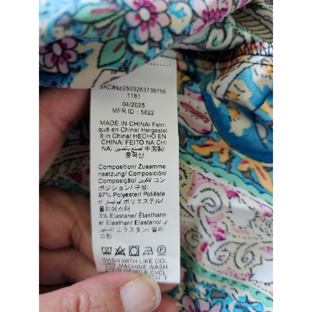Shein Curve Blouse Women 2XL US 16 Multicolor Excellent Paisley Boho Top - Picture 4 of 6
